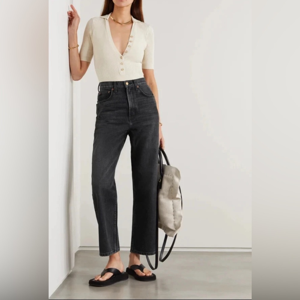 WOMEN'S B SIDES PLEIN HIGH STRAIGHT STIL BLACK JEANS NWT
